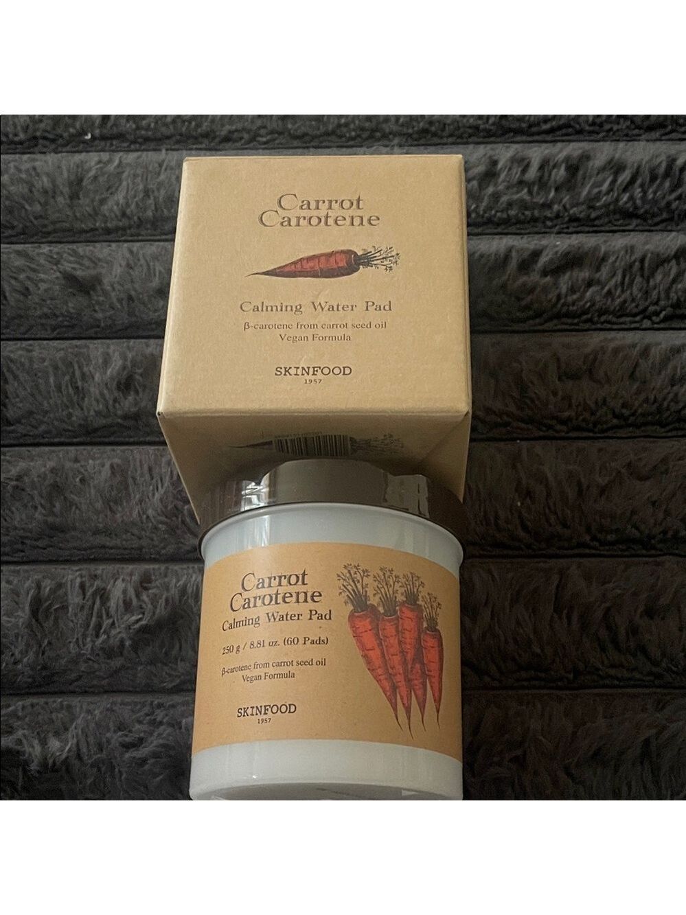 Skinfood Carrot Carotene Calming Water Pad, a vegan skincare product